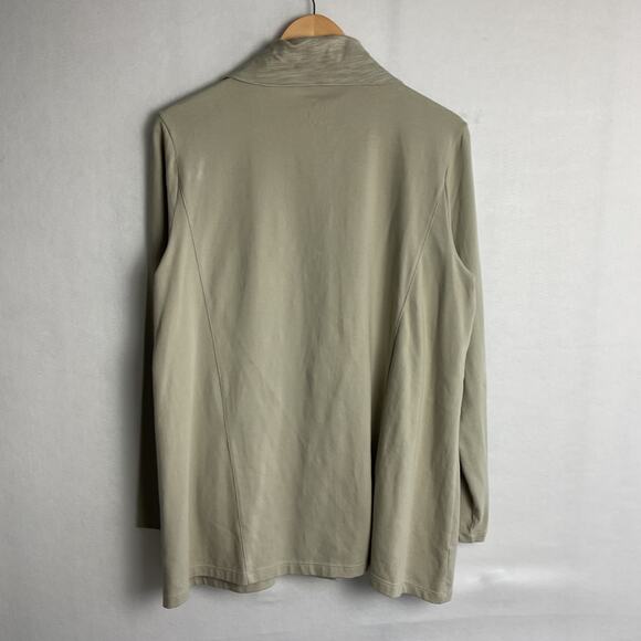 Neon Buddha Womens Jersey Knit Casual Button Down Jacket Large - Picture 7 of 11